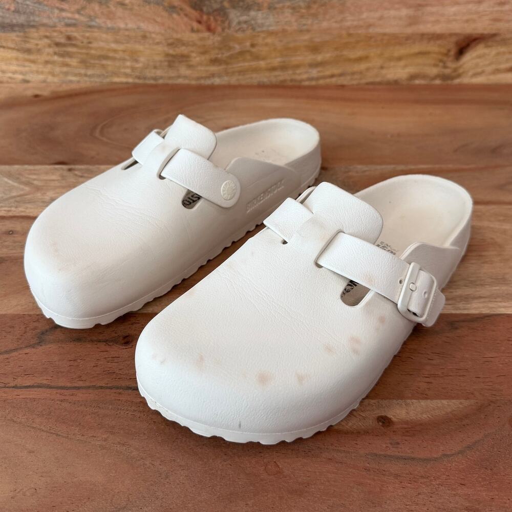 Birkenstock | 38 | Womens 7-7.5 | Boston Essentials EVA Slip-On Clog in Eggshell